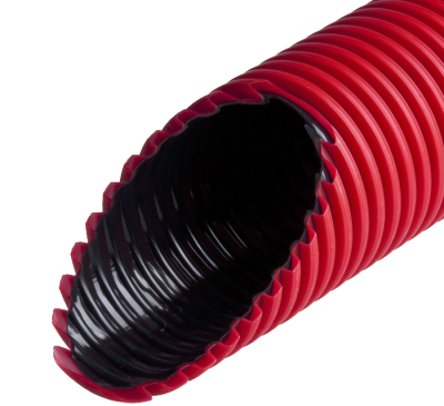 Труба гофрир ПНД/ПВД двухстенная  50 мм красн с зонд ЭЛПТ (50)