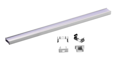 Профиль PAL 1507 накладной с мат. рассеивателем в комплекте 2м анодированный (5036109) (200шт)