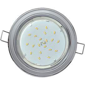 Светильник GX53 H4 круг хром-серебро-хром Ecola  38*106 FR53H4ECB (9302)