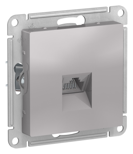 Механизм Розетка AtlasDesign Алюминий RJ45 с/п (10/60)ATN000383
