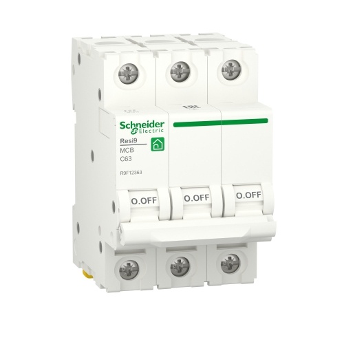 Авт выключатель RESI9 3п 63А C 6kA Schneider Electric R9F12363 (4)