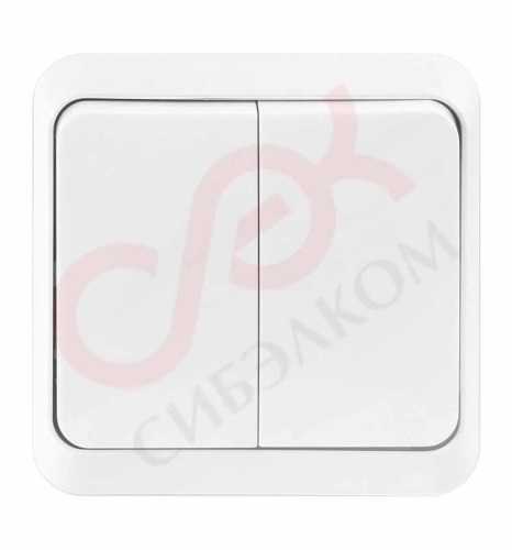 Выключатель 2кл о/п белый 