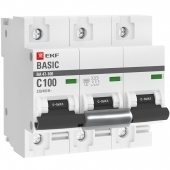 Автоматический выключатель ВА 47-100 (C) 3P 100А 10kA EKF Basic