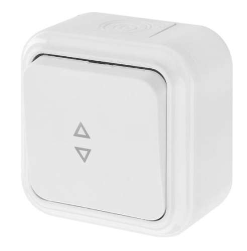 Выключатель 1кл ПРОХОДНОЙ о/п А10-868  ПРАЛЕСКА АКВА БЕЛЫЙ IP54 (48)