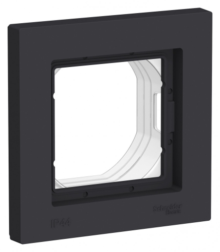 Рамка 1-ая IP44 AtlasDesign AQUA Карбон ATN441001  