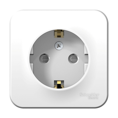 Розетка 1гн с з/к защ.шт. Blanca Белый о/п с МОНТАЖНОЙ МЕТАЛЛИЧЕСКОЙ ПЛАСТИНОЙ  BLNRA011121 (12/72)