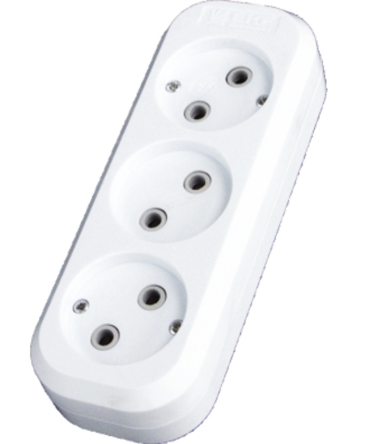  Колодка 3гн белая Smartbuy