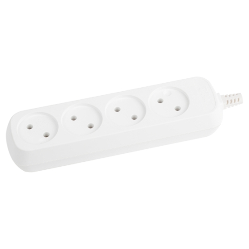 Колодка для удлинителя  ЭРА 4 гн. б/з (20)