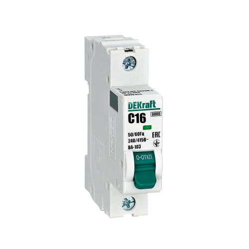 Авт. выкл. ВА-103 1Р 20А х-ка C 6кА DEKraft
