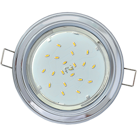 Светильник GX53 H4 круг серебро-хром-серебро Ecola  38*106 FH53H4ECB (9340)  (10/50)