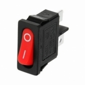 Выключатель клавишный 250V 6А (2с) ON-OFF  красный  Mini REXANT (36-2051) (10)
