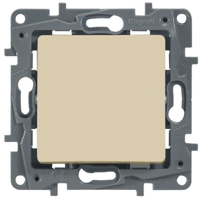 Механизм выкл 1 кл с подсвет слон кость (L672303)