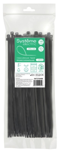 Хомут 4,8х370мм нейлон черный Schneider Electric (100шт)