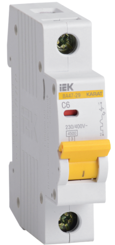 KARAT Авт. выкл. ВА47-29 1P C  6А 4,5кА IEK