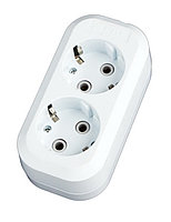 Колодка 2гн с з/к белая Smartbuy