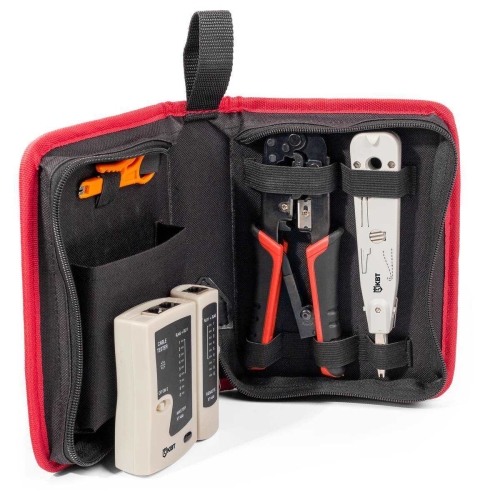 Набор  инструмента для работ с сетевым кабелем LAN-4 ПРОФИ (КВТ) 85935