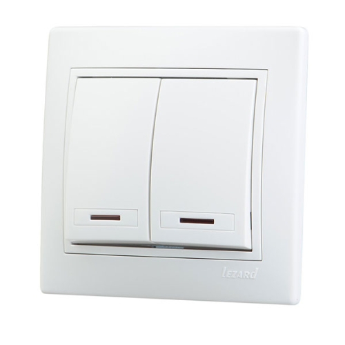 Выключатель 2кл свет MIRA бел (0202112)