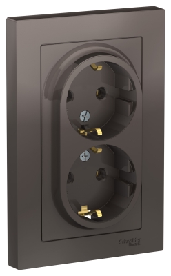 Розетка 2гн с/п   Мокко AtlasDesign ATN000624