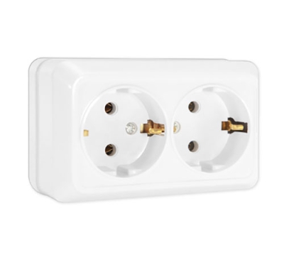 Розетка 2гн с з/к о/п 