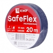 Изолента ПВХ EKF синяя 19мм 20м SafeFlex