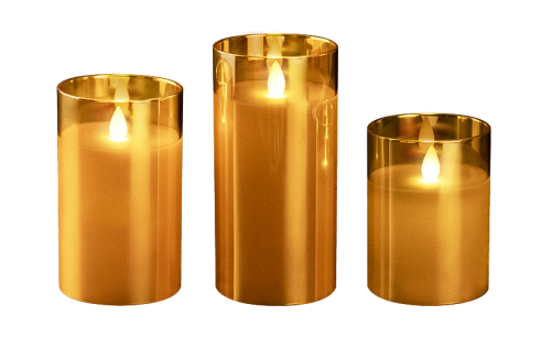 Фонарь ФАZА CL7-SET3-gd LED Свеча декоративная (компл. 3-х свечей, золото)