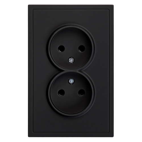 Розетка 2гн сп бз черный Капелла Smartbuy (SBE-09b-10-S2-N)