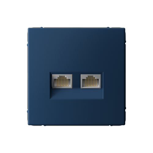 ARTGALLERY РОЗЕТКА двойная компьютерная RJ45+RJ45, кат.6А, механизм, АКВАМАРИН
