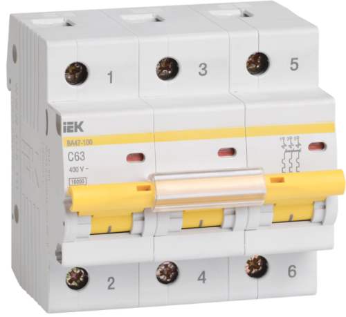 KARAT Авт. выкл. ВА47-100 3P C 63А 10кА IEK