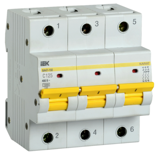 KARAT Авт. выкл. ВА47-150 3P C 125А 15кА IEK
