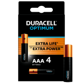 Батарейки Duracell 5014062 ААА LR03-4BL Optimum алкалиновые 1,5v (4/32)