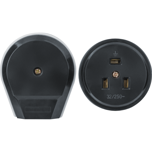 Разъём РШ/ВШ ЧЕРНЫЙ о/у 3-х штырьк.32А/250В Navigator NCA-C03-32A-250-BL 14348 (6/72)