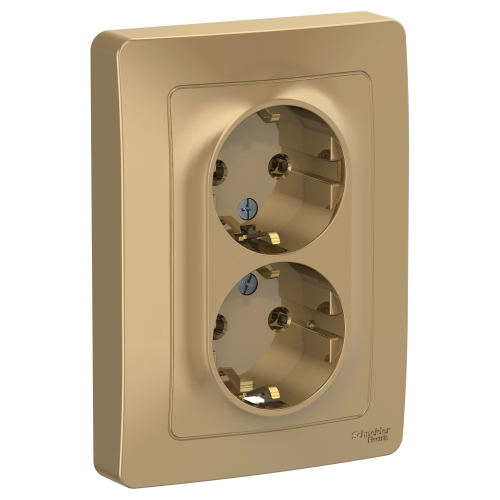 Розетка 2гн с з/к Blanca Титан с/п BLNRS001024 (6/36)