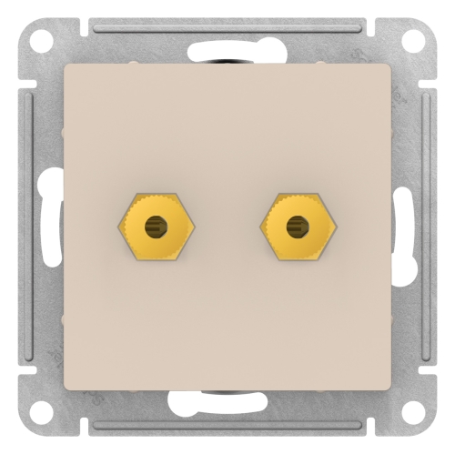 Механизм Розетка Аудио AtlasDesign Бежевый двойная с/п(ATN000287)