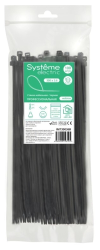 Хомут 3,6х300мм нейлон черный Schneider Electric (100шт)