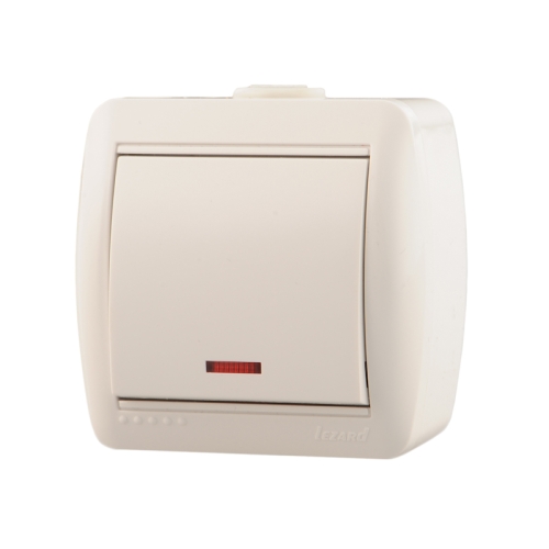 Выключатель 1кл свет о/п Nata белый (0200111) (10/120)