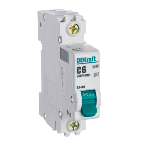 Авт. выкл. 1Р  6А х-ка C ВА-101 4,5кА DEKraftАвт. выкл. 1Р  6А х-ка C ВА-101 4,5кА DEKraft