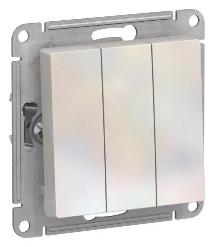 Механиз Выключатель 3-кл с/п Жемчуг 10А AtlasDesign (10/60) ATN000431