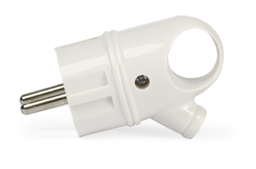 Вилка с кольцом c з/к белая 16А 250В Smartbuy
