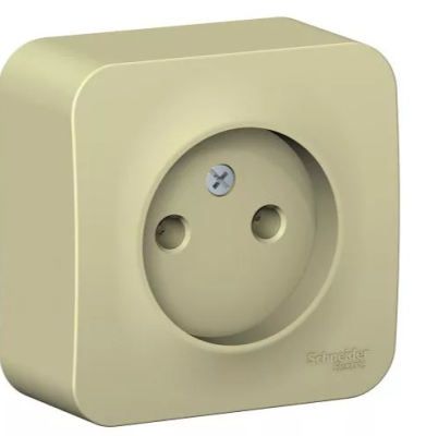 BLANCA О/У РОЗЕТКА без заземления без шторок ИЗОЛ.ПЛ., 16А, 250В, БЕЖЕВЫЙ