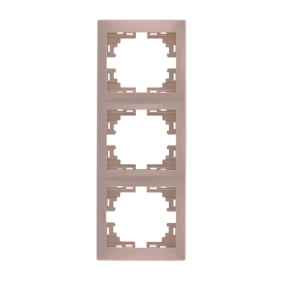 Рамка 3-ая вертикальная MIRA крем (0300153)