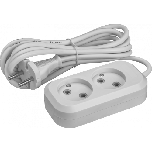 Удлинитель Онлайт 2 гн. 2 м ПВС 2х1 2200Вт  (90503) (50)