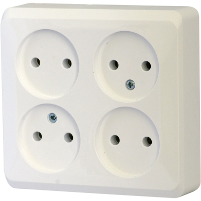 Розетка 4гн о/п 