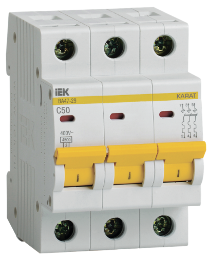 KARAT Авт. выкл. ВА47-29 3P C 50А 4,5кА IEK