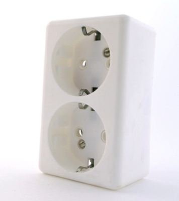 Розетка 2 гн о/п з/к РА16-011 с подпруж.конт Орша (60)