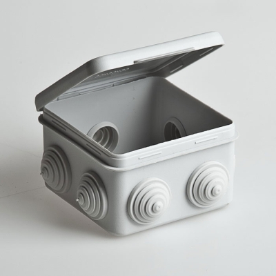 Коробка распр.герм.  80*80*50 IP54 СЕРЫЙ RUVINIL  67040М