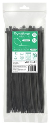 Хомут 4,8х300мм нейлон черный Schneider Electric (100шт)