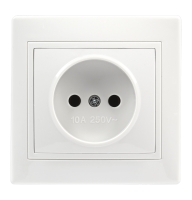 Розетка 1гн сп белая 10А Венера Smartbuy