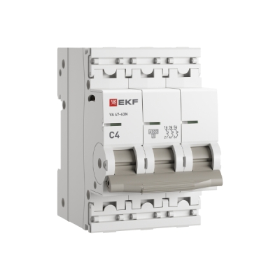 Авт выключатель 3п  4А ВА 47-63N С НОВАЯ ЛИНЕЙКА 