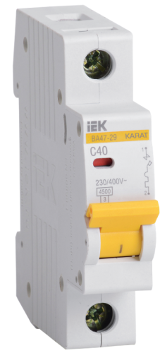 KARAT Авт. выкл. ВА47-29 1P C 40А 4,5кА IEK