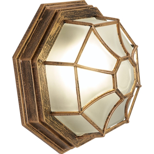 Светильник улично-сад 230В 60 Вт PL661 270-270-120 черное золото 11651 (10)